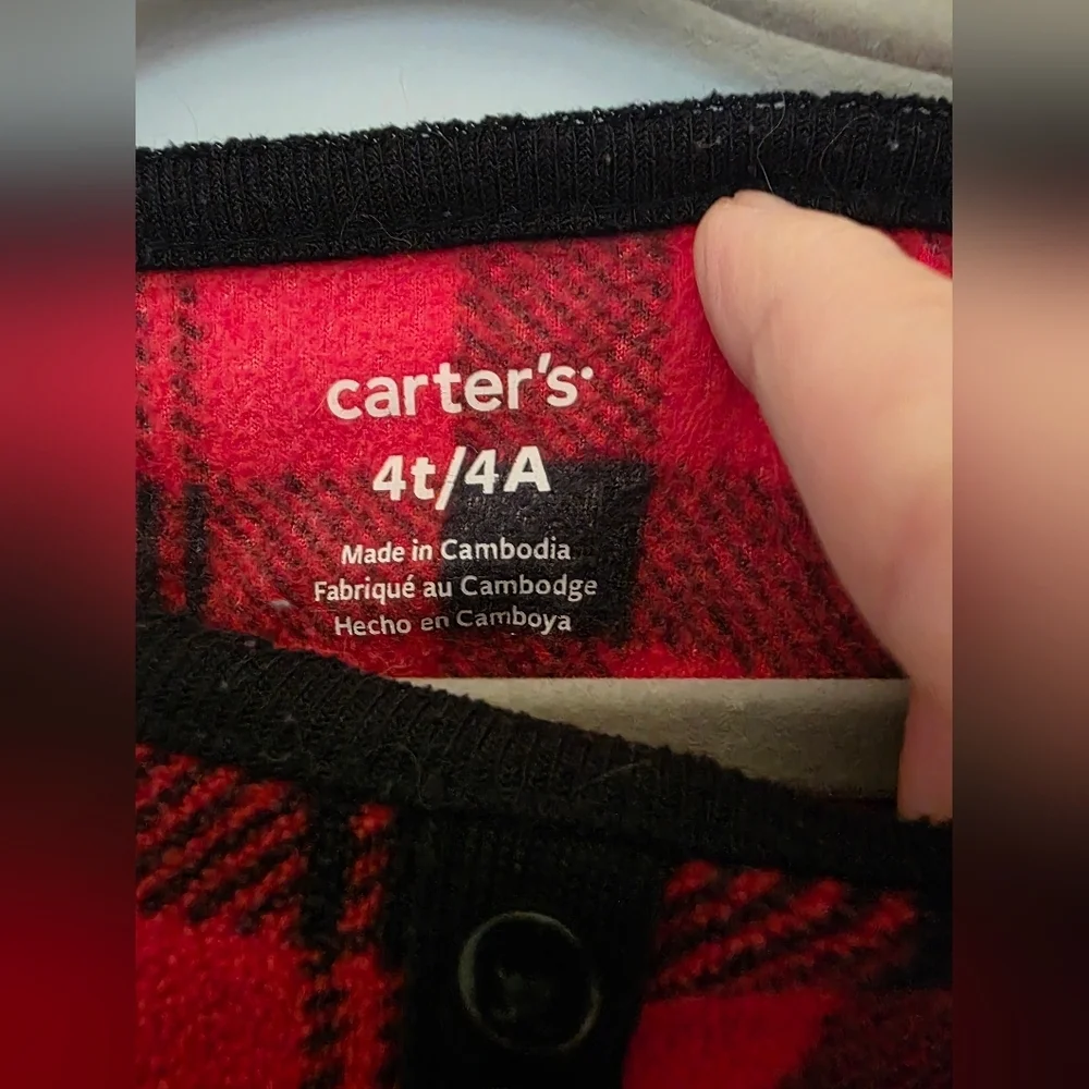Carter's Plaid Fleece Kids Nightgown